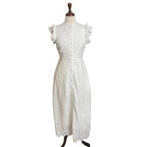 Yumi Kim NWT white Malibu Eyelet long dress small